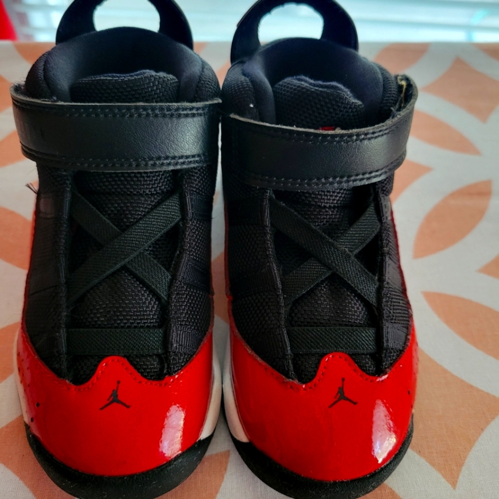 Nike Air Jordan's 6 rings Red, Black& White